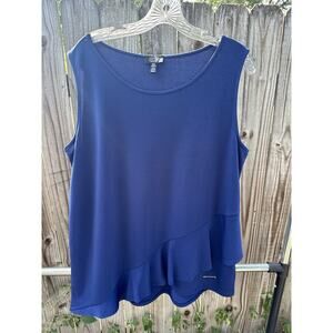 Jones New York Signature Asymmetrical Ruffle Tank - XL